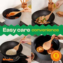 Riveira Cherry Wooden Spoons for Cooking Set of 9 – Natural Cherry Wooden Cooking Utensils, Wooden Spatula, Wooden Spoon - Premium Quality Wooden Utensil Set for Non-Toxic Cooking by CozyNest Decor