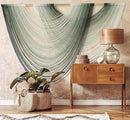 Macrame Wall Hanging Green Yarn Art Dip-Dye Boho Wall Decor Fiber Wall Art Craftsmanship Home Decor 57" W x 39" L by CozyNest Decor