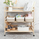 Small Woven Storage Baskets 12“X8”X5“ Decorative Rope Bins for Organizing Shelves, Closets, and Toys, Empty Gift Baskets, Cute Organizer Basket for Home and Office (white and brown regular) by CozyNest Decor