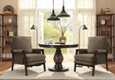 Modern Accent Chairs Set of 2 for Living Room Mid Century Arm Chairs Upholstered Bedroom Chairs Comfy Lounge Chairs with Solid Wood Frame, Dark Brown by CozyNest Decor