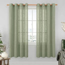 LAMIT Sage Green Linen Curtains 78 Inches for Living Room, Bronze Grommet Linen Textured Farmhouse Curtains Light Filtering Drapes for Bedroom/Dining Room, Set of 2, 52 x 78 Inch by CozyNest Decor