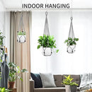 3 Pack Macrame Plant Hanger - 35"/29"/23" Different Sizes, Hanging Planter Basket Flower Pot Holder for Indoor Outdoor, Boho Home Decor, Gray (POTS NOT Included) by GreenHaven Gardens