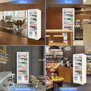 Commercial Beverage Refrigerator, 24.5 Inch 15 Cu. Ft. Drink Fridge, Display Refrigerator with Glass Door, Commercial Display Fridge with 5 Adjustable Shelves, for Shops, Restaurants, Bars by CozyNest Decor