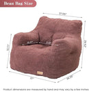 Bean Bag Chair with Filler, Bean Bag Sofa with Tufted Soft Stuffed Filling, Fluffy and Lazy Sofa, Comfy Cozy BeanBag Chairs with Memory Foam for Dorm, Apartment, Living Room (Red) by CozyNest Decor