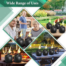 6-Pack Citronella Tabletop Torches, MQKIWAO 21 oz Table Top Torches for Outdoor, Metal Oil Burner Candles, Garden Torches with Fiberglass Wick for Yard, Patio, Deck, Garden, Party, Landscape by GreenHaven Gardens