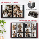 Popotop Photo Album 4x6 300 Pockets with Leather Hardcover Cover, Small Photo Album Holder Book with 50Pcs Pages for Family Travel Wedding Baby Gifts by TinyTreasures Baby Boutique