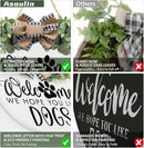 Asoulin Welcome Wreath 'We Hope You Like Dogs' Spring Decor Farmhouse Door Sign for Front Door Decor - Welcome Wreath Hanging Sign for Dogs Lovers Housewarming Gift by CozyNest Decor