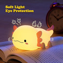 UNEEDE Axolotl Night Light for Kids,Animal Silicone Nursery Night Lamp, Rechargeable Table Lamp Bedside Lamp,Cute Room Decor Night Light for Bedroom,Living Room,Dining,Desk Decorations,Gift by TinyTreasures Baby Boutique