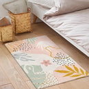 Lahome Pink Washable Entryway Rugs Indoor - 2x3 Small Non-Slip Kitchen Rug Soft Throw Rugs for Bedroom Girls Boho Botanical Print Floor Doormat Carpet for Bathroom Laundry Room Living Room Kids Room by TinyTreasures Baby Boutique