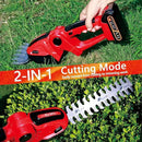 Hedge Trimmer Cordless 2 in 1 Handheld Grass Shears Mini Shrubbery Grass Cutter Electric Brush with Battery and Charger (Mordern) by GreenHaven Gardens
