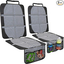 Car Seat Protector for Child Car Seat, 2 Pack Baby Car Seat Covers with Mesh Pockets & Non-Slip Backing 600D Durable Seat Protector Under Baby Car Seat for Car Back Seat (Stripe, Large) by TinyTreasures Baby Boutique