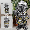 nezababy Knight Gnomes Guard Garden Statue Decoration Medieval Wee Crusader Battle Swordsman Fighting Outdoor Figurines Lawn Decor Resin (D) by GreenHaven Gardens