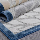 Beverly Rug Outdoor Runner Rug 2x7 Modern Floral Tropical Area Rugs for Indoor and Outdoor Patio Easy to Clean Non Shedding Living Room Porch Garden Washable Outside Carpet (2 x 7 Blue) by CozyNest Decor