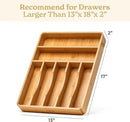 SMIRLY Silverware Drawer Organizer – Bamboo Kitchen Drawer Organizer, Adjustable Utensil Holder and Cutlery Tray, Drawer Dividers for Flatware and Kitchen Utensils by CozyNest Decor
