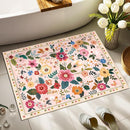 Floral 2x3 Area Rug Machine Washable Soft Print Boho Carpet Non Slip Doormat Low Pile Flower Area Rugs for Living Room Bedroom Nursery Kitchen Dining Room Indoor-Pink by TinyTreasures Baby Boutique