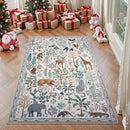OJIA Jungle Print Washable Area Rugs 5x7, Soft Modern Rugs for Living Room Ultra-Thin Non-Shedding Bedroom Rug, Stain Resistant Neutral Area Rug Large Carpet for Dining Room Kids Nursery Playroom by CozyNest Decor