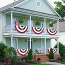 3 x 6 Ft American Pleated Fan Flag, USA Patriotic Half Fan Bunting Flag, 4th of July Decorations Flags (Set of 4) by GreenHaven Gardens