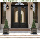 3ft Artificial Boxwood Topiary Trees (Set of 2) - UV Resistant Faux Plants Outdoor, Realistic 36" Fake Cone Bushes and Shrubs for Front Porch, Planter, Patio - Low Maintenance & Evergreen by GreenHaven Gardens