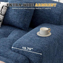 122" Modern L Shaped Modular Sectional Sofa, Boneless Couches for Living Room with Ottoman,4 Seater Convertible Chenille Cloud Couch Sofa Set, No Assembly Required, Blue 1 PCS by CozyNest Decor