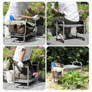Upgraded Garden Kneeler and Seat with Thicken & Widen Soft Kneeling Pad, Heavy-Duty Foldable Garden Stool with Large Garden Tool Bag, Portable Garden Bench Gardening Gifts for Women, Seniors by GreenHaven Gardens