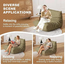 Bean Bag Chair for Adults, Bean Bag Sofa - Adult Size with Soft Waterproof Fabric for Living Room, Apartments, Reading Corner, Gaming, and Movie Venue (Olive Green) by CozyNest Decor