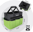 WORKPRO Garden Tool Bag Organizer, Heavy Duty Gardening Tote Bag with 10 Pockets and Long Adjustable Shoulder Strap, Standable Garden Home Tool Kits Organizer, Green by GreenHaven Gardens