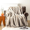 BATTILO HOME Luxury Fluffy Faux Fur Throw Blanket, Cozy Warm Fur Blanket for Couch Sofa, Plush Fuzzy Fur Throws with Long Pile & Brushed Tips, 60"x80" by CozyNest Decor
