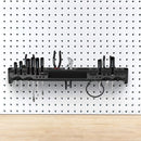 Tool Storage Shelf Wall Mount Utility Shelf Organizer Rack Has 61 Slots, 4 Hooks, 2 Compartments Garage Shelving and Tool Organizers by Stalwart by GreenHaven Gardens