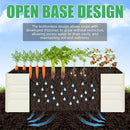 SnugNiture Galvanized Raised Garden Bed 8x4x2FT Outdoor Large Metal Planter Box Steel Kit for Planting Vegetables, Flowers, Beige White by GreenHaven Gardens