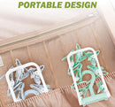 Clothes Drying Hanger with 12 Clips, 2 Pack Folding Portable Hanging Drying Rack,Drip Foldable Hanging Rack, 360° Rotatable Hook for Drying Towels Bras Baby Clothes Gloves Plastic(Blue&Green) by TinyTreasures Baby Boutique