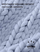 YnM Chunky Throw Blanket, Medium-Weight, Hand Knitted, Skin Friendly, Ventilated and Breathable, Machine Washable, Home Décor Piece for Couch, Sofa and Bed (Atlantis Blue, 50x70 Inch) by CozyNest Decor