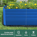 Land Guard 8x4x3ft Rectangular Galvanized Raised Garden Beds, Large-Capacity Metal Planter Box Outdoor, Durable Deep Raised Garden Bed 3ft Tall, Raised Beds for Gardening Vegetables, Royal Blue by CozyNest Decor