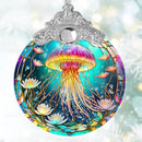 Stained Glass Suncatcher, Jocidea Jellyfish Ornament, Christmas Ornaments, Holidays Ornaments, Christmas Tree Decor, Jellyfish Decor for Home, Jellyfish Gifts by GreenHaven Gardens