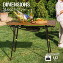PORTAL Camping Table Portable Folding Table Ultra Lightweight Folding Camp Table 4 Adjustable Legs Aluminum Roll Up Table Top with Carry Bag for Outdoor Travel Backyards BBQ by GreenHaven Gardens