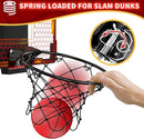 Mini Basketball Hoop Indoor with 7 LED Lighting, Scoreboard, 3 Modes, Volume Adjustable, Over Door Basketball Hoop Foldable, Basketball Toys for Kids Adults Gifts (Red) by TinyTreasures Baby Boutique