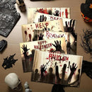 Umigy 6 Pcs Halloween Placemats 12"x18" Gothic Bat Placemats Kitchen Decoration Washable Witch Place Mats Rectangle Skull Table Mats for Halloween Dining Table Accessories (Bloody Hands Style) by CozyNest Decor