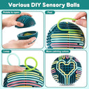 Gigilli Sensory Activity Ball Board with 24 Strings, Sensory Toys for Kids 5-7 8-12 with Autism ADHD, Calming Stress Relief Autism Toy, Kids Travel Essentials, Airplane Travel Toys for Toddlers 3-5 by TinyTreasures Baby Boutique