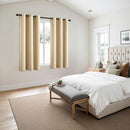MIULEE Cream Beige Blackout Curtains - Thermal Insulated Bedroom Curtains Room Darkening Drapes for Living Room Kitchen Grommet Top Light Blocking Window Treatment, 40 x 54 Inches Long, 2 Panels by TinyTreasures Baby Boutique