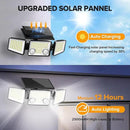 UME Solar Outdoor Lights 3000 Lumen 7000K, 152 LED Super Bright Motion Sensor Outdoor Lights with 2 Sensors, IP65 Waterproof 270 Wide Angle Solar Flood Lights with 3 Modes for Garden - 6 Pack by GreenHaven Gardens