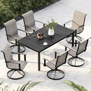 Grand patio Outdoor Swivel Dining Chairs 6-Piece Patio Dining Chair Set Mesh Sling Patio High Back Swivel Rockers, Mixed Coffee by GreenHaven Gardens