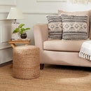 REDEARTH · Cylindrical Pouf Ottoman - Braided Pouffe Accent Sitting Round Footrest for Living Room, Bedroom, Nursery, kidsroom, Patio, Gym; 100% Jute Set of 2 (14.5"X14.5"X16"; Natural) by CozyNest Decor