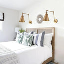 JONATHAN Y JYL7461A-SET2 Rover 7" Farmhouse Industrial Adjustable Arm Metal LED Wall Sconce Rustic Bohemian 2700K 4W Bulb for Entryway Lobby Kitchen Bathroom Bedroom Hallway, Brass Gold (Set of 2) by CozyNest Decor