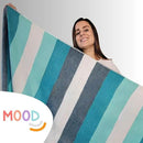 LATITUDE ZERO Alpaca Wool Throw Blanket | Warm, Ultra-Soft, Breathable, Non-Itchy Blanket-Throw | Hypoallergenic and Beautiful Fabric (Aquamarine) by CozyNest Decor