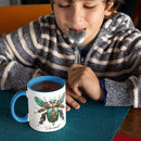 Unique Mechanical Insect Art Ceramic Cup, Personalized Steampunk Beetle Design Coffee Mug 11oz, Custom Name White Mug For Science Fiction Enthusiasts, Customized Insect Ceramic Mug by CozyNest Decor