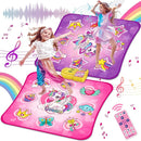 VATOS Double Dance Mat for Girls - 4 Game Modes & 9 Challenge Levels with Adjustable Volume, Led Light & Wireless Bluetooth | Music Play Mat Birthday Gifts Toys for Kids Ages 3 4 5 6 7 8 9+ Years Olds by TinyTreasures Baby Boutique