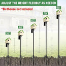 Bird House Pole, 95 Inch Heavy Duty Bird Feeder Pole Mount Kit for Outdoors, Adjustable Bird Feeding Stand, with 2-Hooks, 5-Prong Base for Birds Watching by GreenHaven Gardens