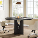 39" Round Conference Table for 4, Multi-Purpose Office Table for Meetings