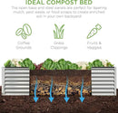 Best Choice Products 8x4x2ft Outdoor Metal Raised Garden Bed, Deep Root Planter Box for Vegetables, Flowers, Herbs, and Succulents w/ 478 Gallon Capacity - Silver by GreenHaven Gardens