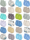 24 Pairs Newborn Baby Mittens Unisex Cute Glove No Scratch Baby Mittens Gloves for 0-6 Months Boys Girls by TinyTreasures Baby Boutique