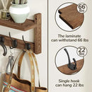 AMBIRD 34.2 inch Wooden Extra-Long Wall Hook Rack with Shelf - Versatile and Decorative Wall-Mounted Storage - 10 Hooks for Hanging Coats, Hats, Scarves - Ideal for Entryways, Bedrooms, Closets by CozyNest Decor